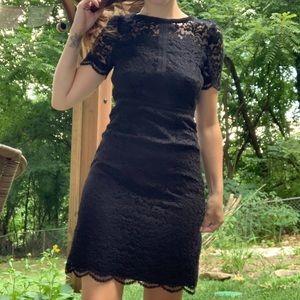 black lace dress